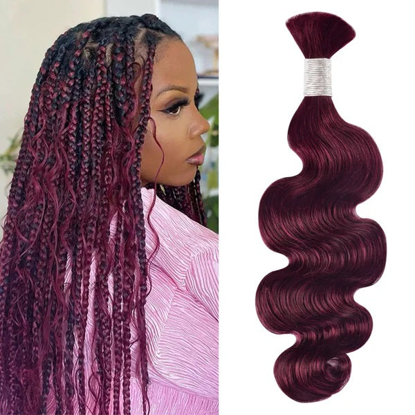 Human Hair Braiding Body Wave Bulk Boho Box Braids No Weft Curly Hair Extensions 100g