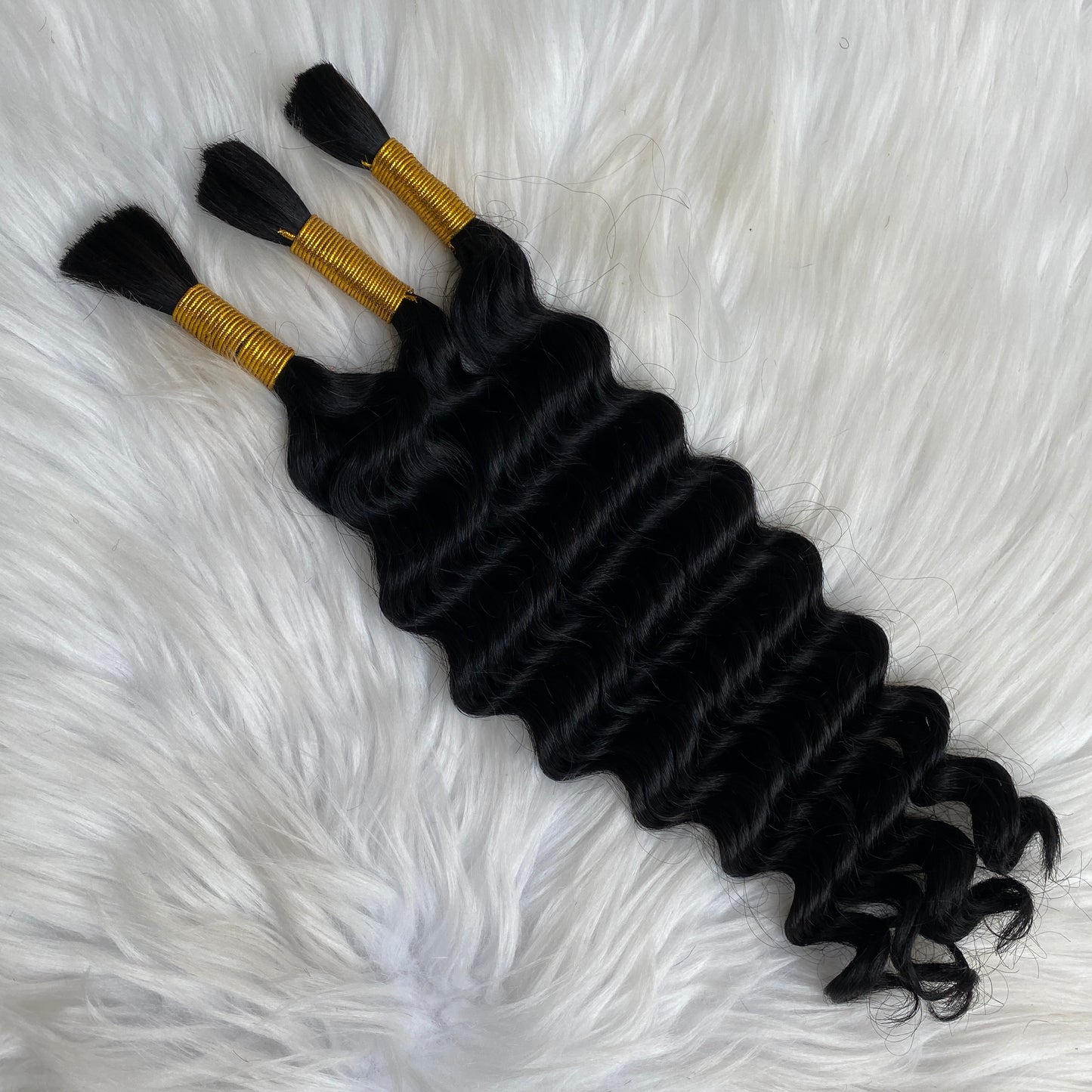Natural Color Human Braiding Hair 110g Deep Wave Bulk Boho Box Braids No Weft Curly Hair Extensions 20 Inch