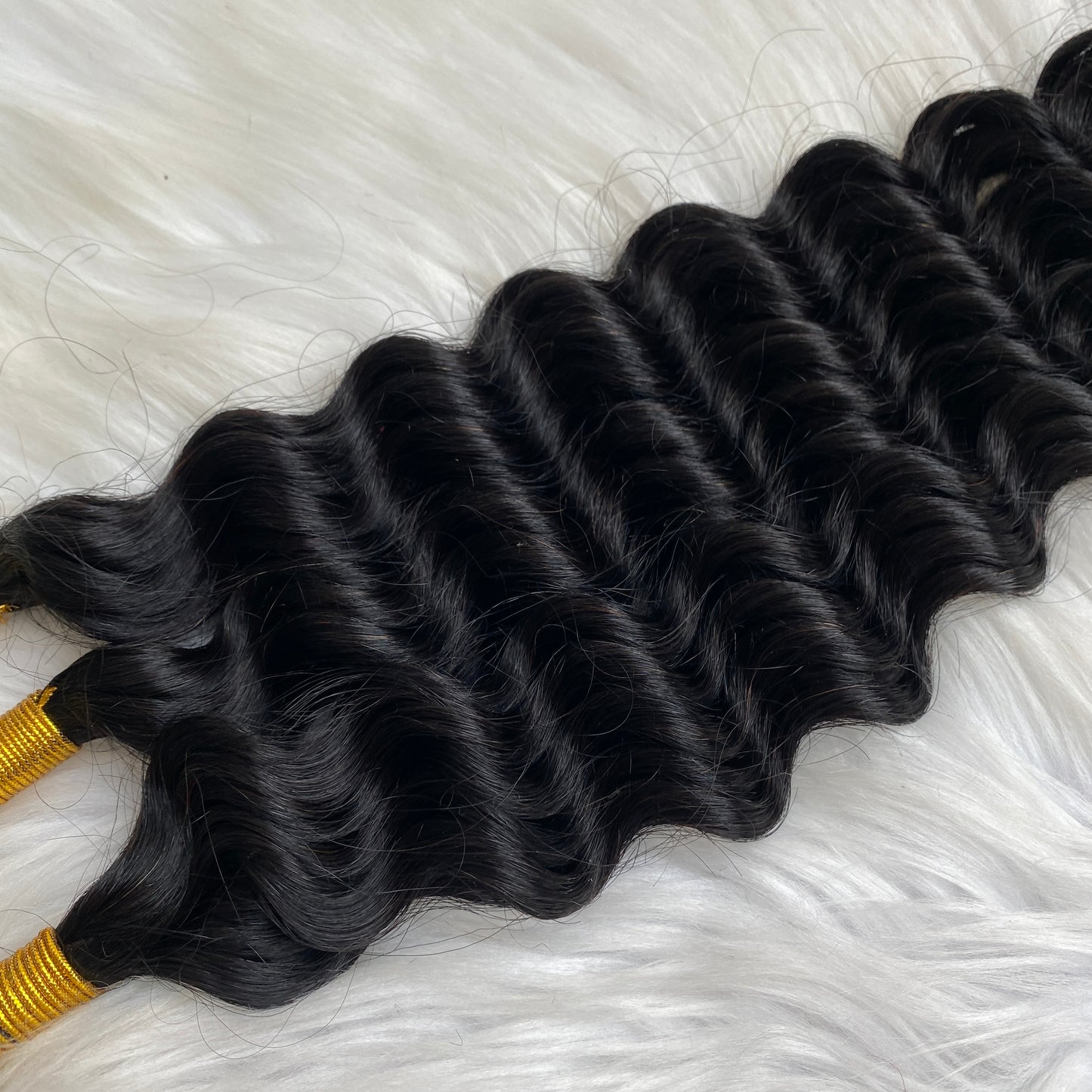 Natural Color Human Braiding Hair 110g Deep Wave Bulk Boho Box Braids No Weft Curly Hair Extensions 20 Inch