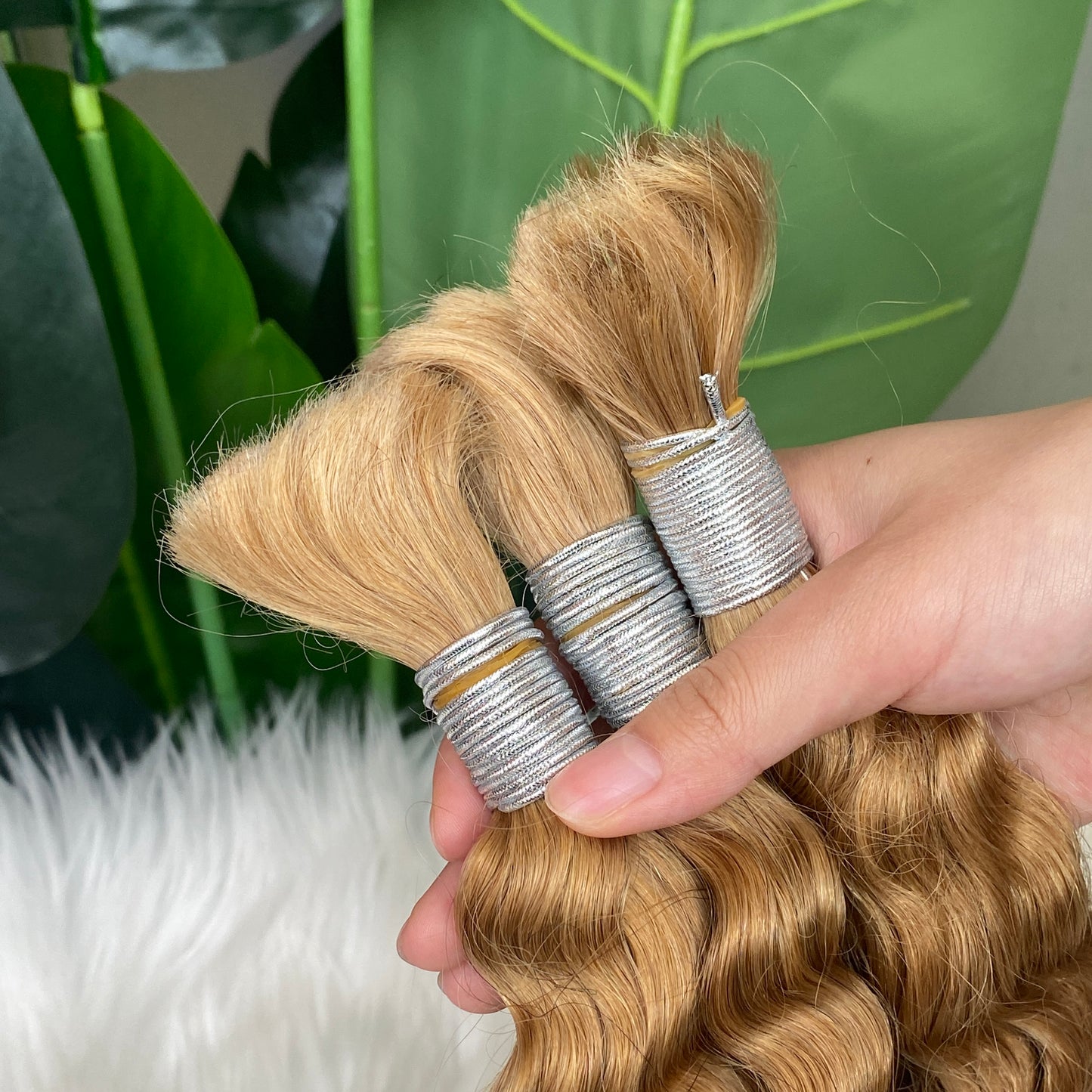 #27 Color Human Hair Braiding Deep Wave Bulk Boho Box Braids No Weft Hair Extensions 100g