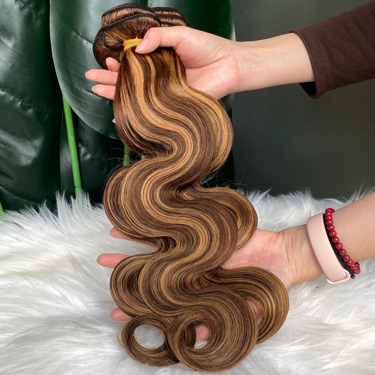 P4/27 Body Wave Bundle 100% Remy Vrigin Raw Human Hair 100g 3Pcs