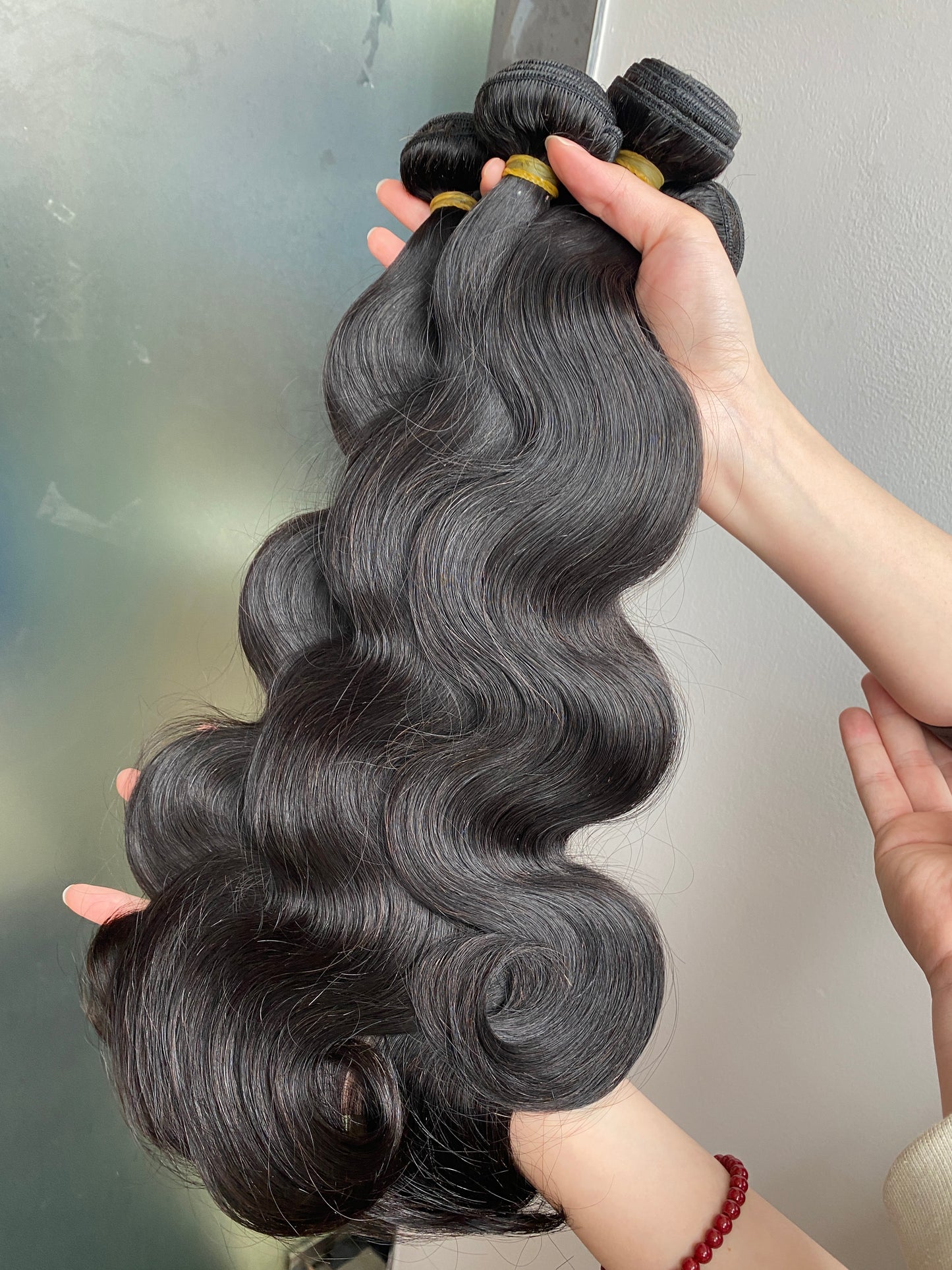 Premium Raw Virgin Quality Body Wave Hair 3 Bundles With 4x4 Transparent Lace Closure