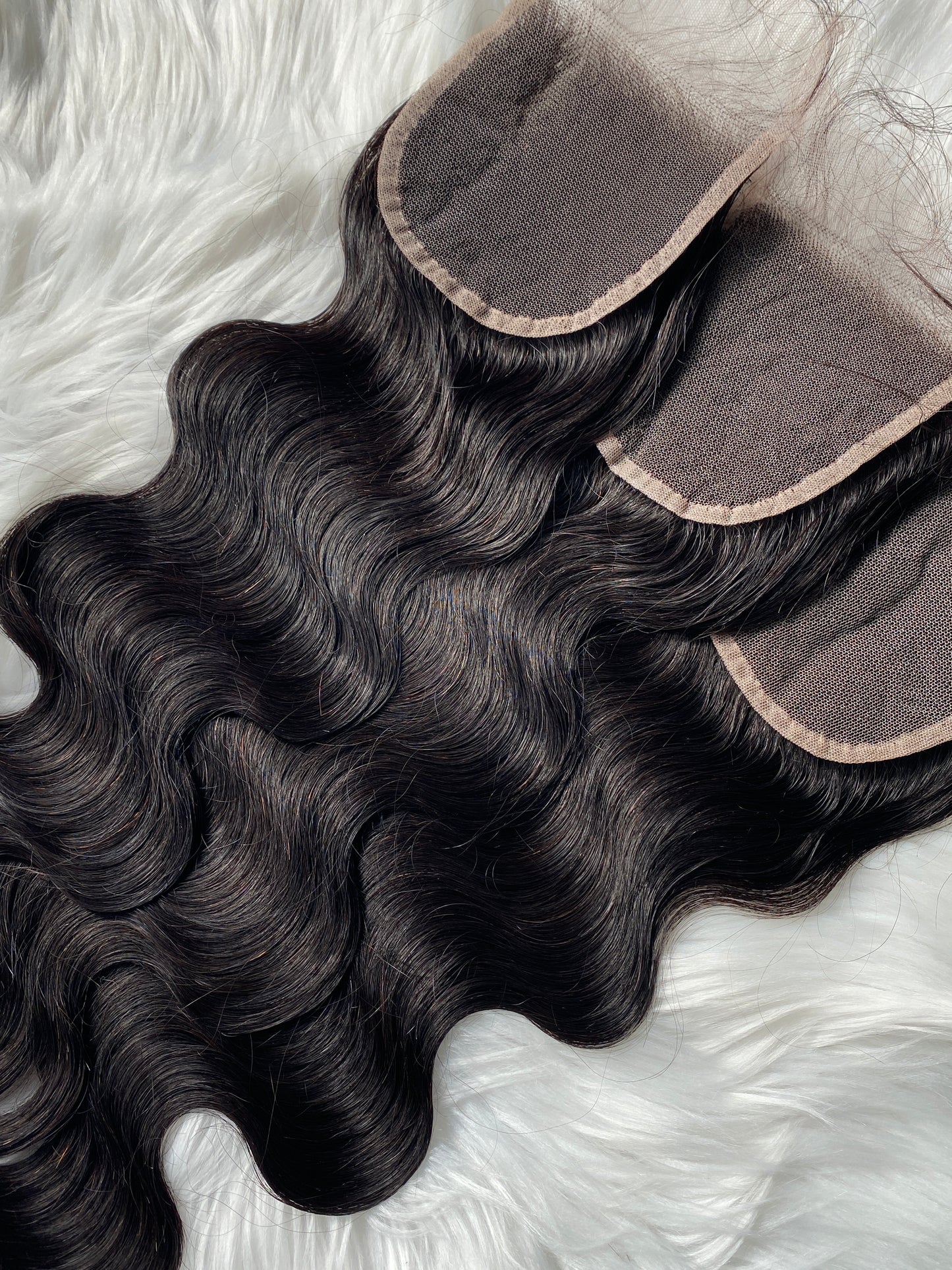 Premium Raw Virgin Quality Body Wave Hair 3 Bundles With 4x4 Transparent Lace Closure