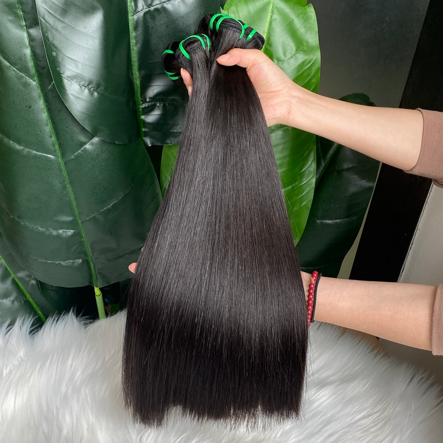 HUIXIN Raw Human Hair Super Double Drawn Straight Bundle 3Pcs 8”-30”