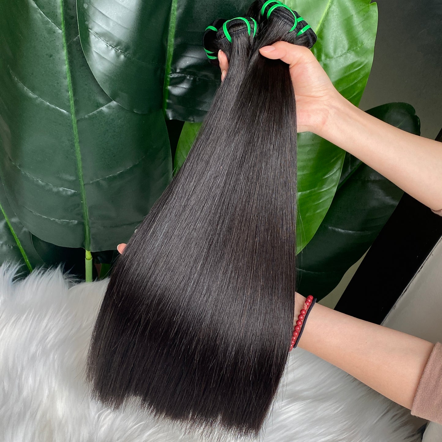 HUIXIN Raw Human Hair Super Double Drawn Straight Bundle 3Pcs 8”-30”