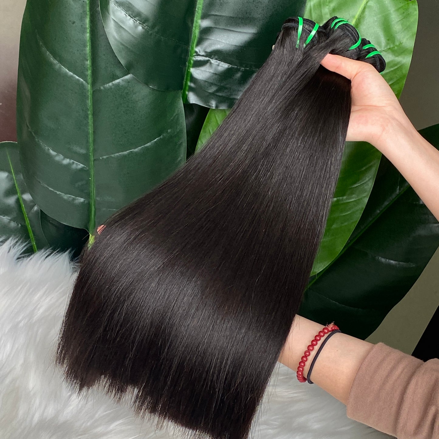 HUIXIN Raw Human Hair Super Double Drawn Straight Bundle 3Pcs 8”-30”