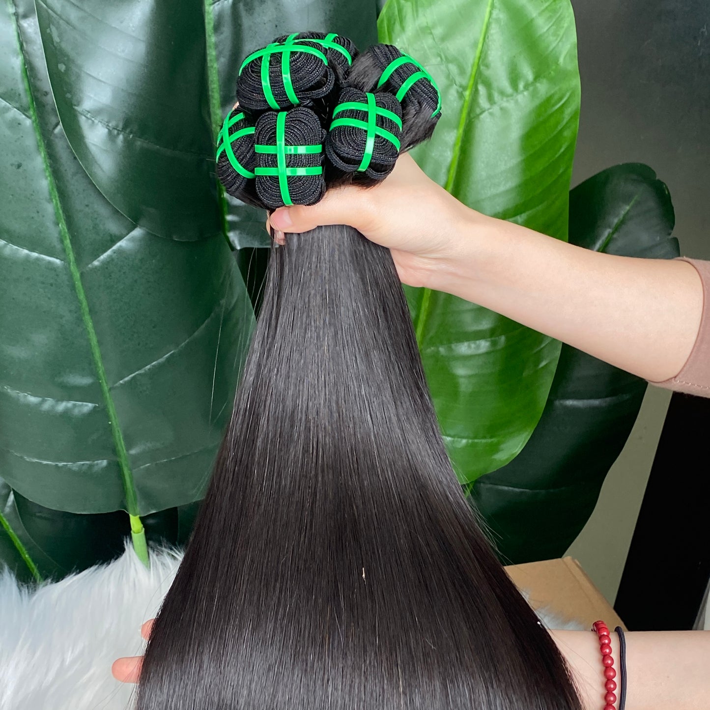 HUIXIN Raw Human Hair Super Double Drawn Straight Bundle 3Pcs 8”-30”