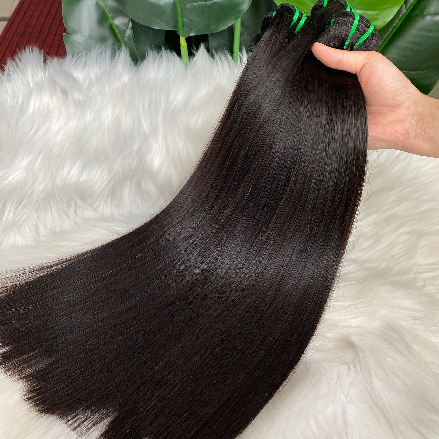 HUIXIN Raw Human Hair Super Double Drawn Straight Bundle 3Pcs 8”-30”