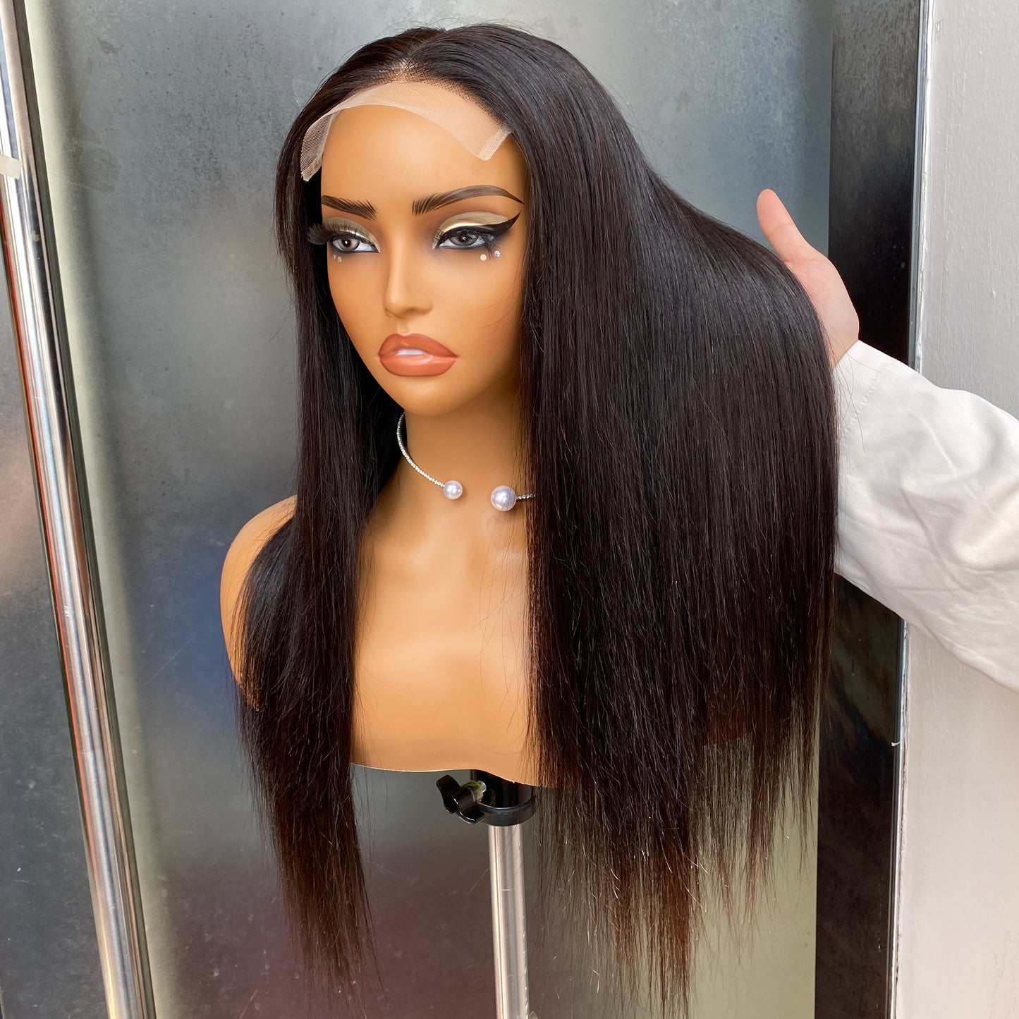 100% Raw Human Hair Straight 5x5 HD Lace Closure Wig 10-32 Inch