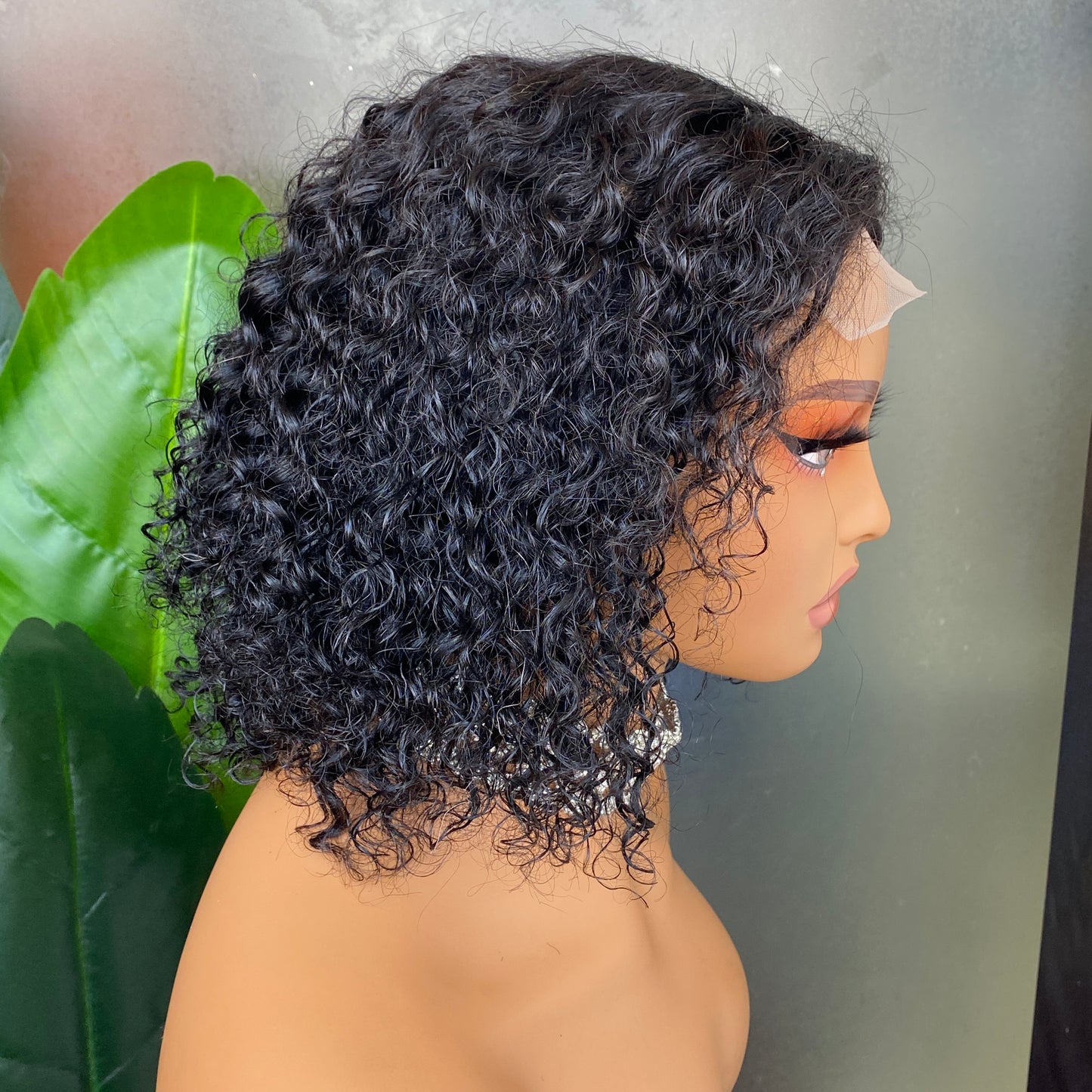 Water Wave 4x4 Transaprent Lace Closure Wig 10 Inch On Sale