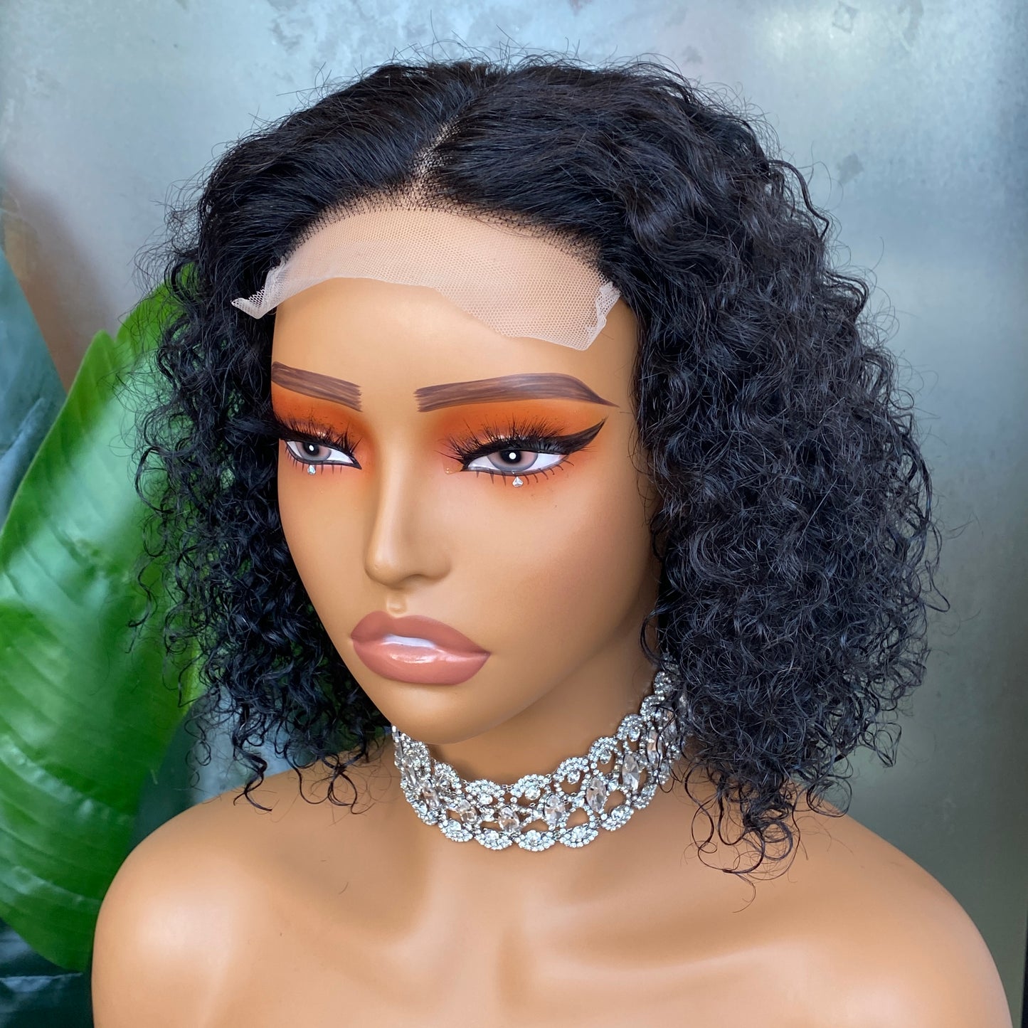 Water Wave 4x4 Transaprent Lace Closure Wig 10 Inch On Sale