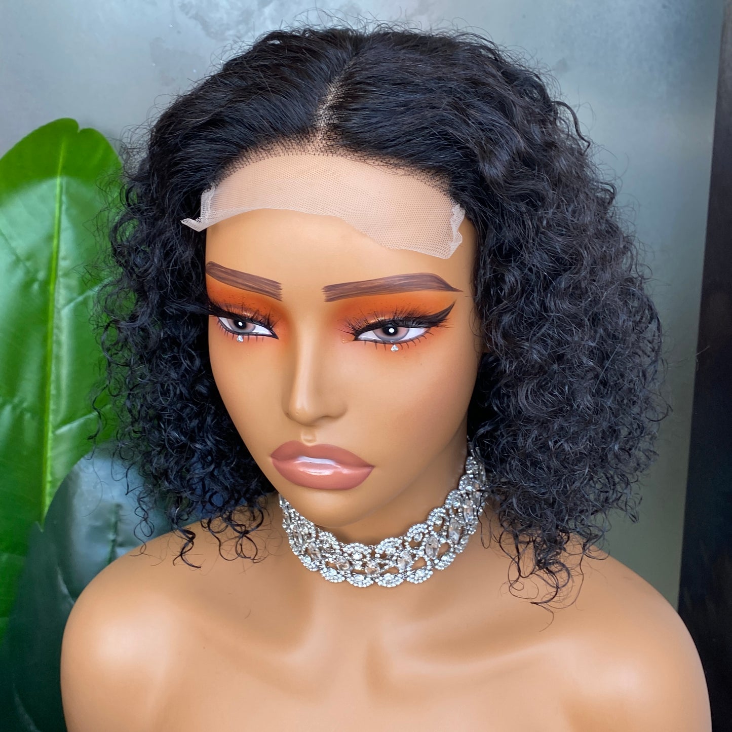 Water Wave 4x4 Transaprent Lace Closure Wig 10 Inch On Sale