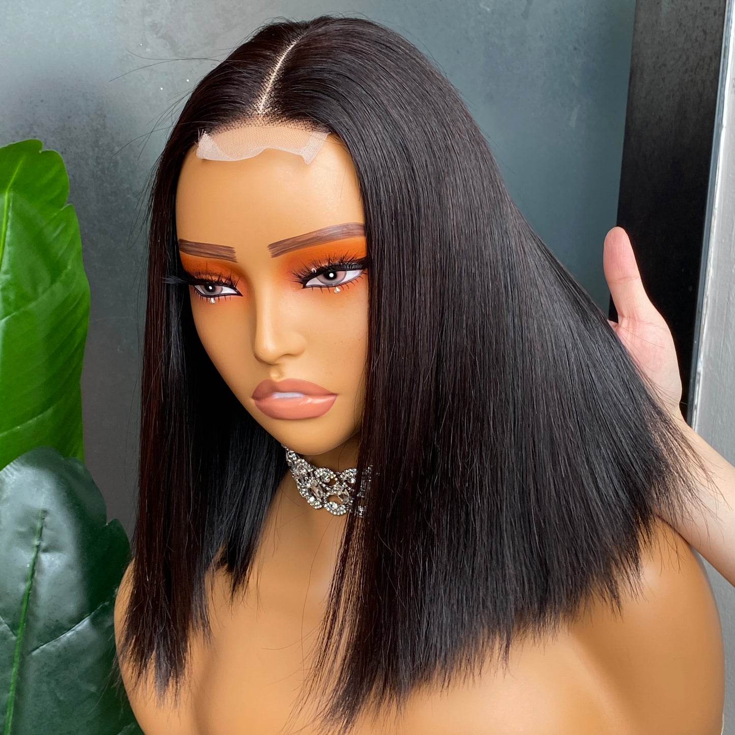 Thick Hair Vietnamese Silky Straight 2x6 Transaprent Lace Closure Wig 12 Inch