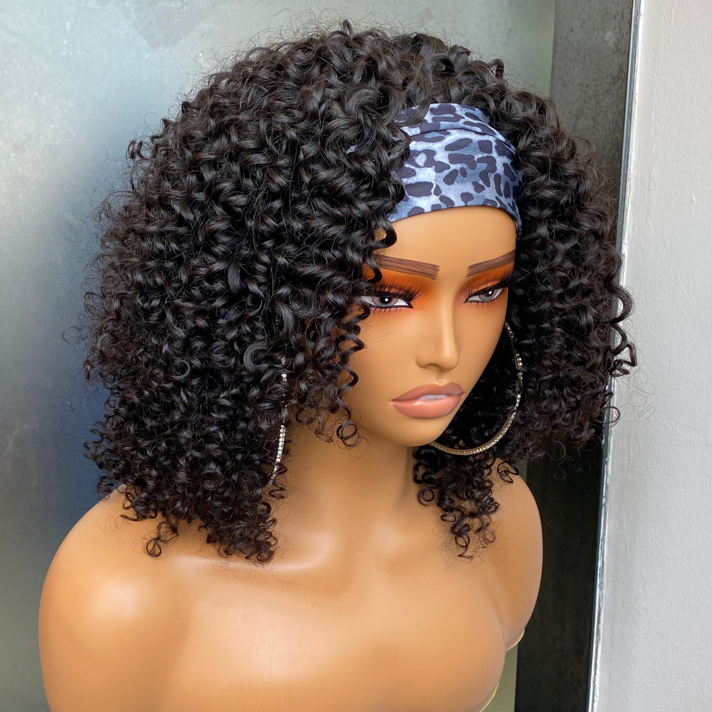NaturalJerry Curly Headband Wig Raw Human Hair 14-30 Inch