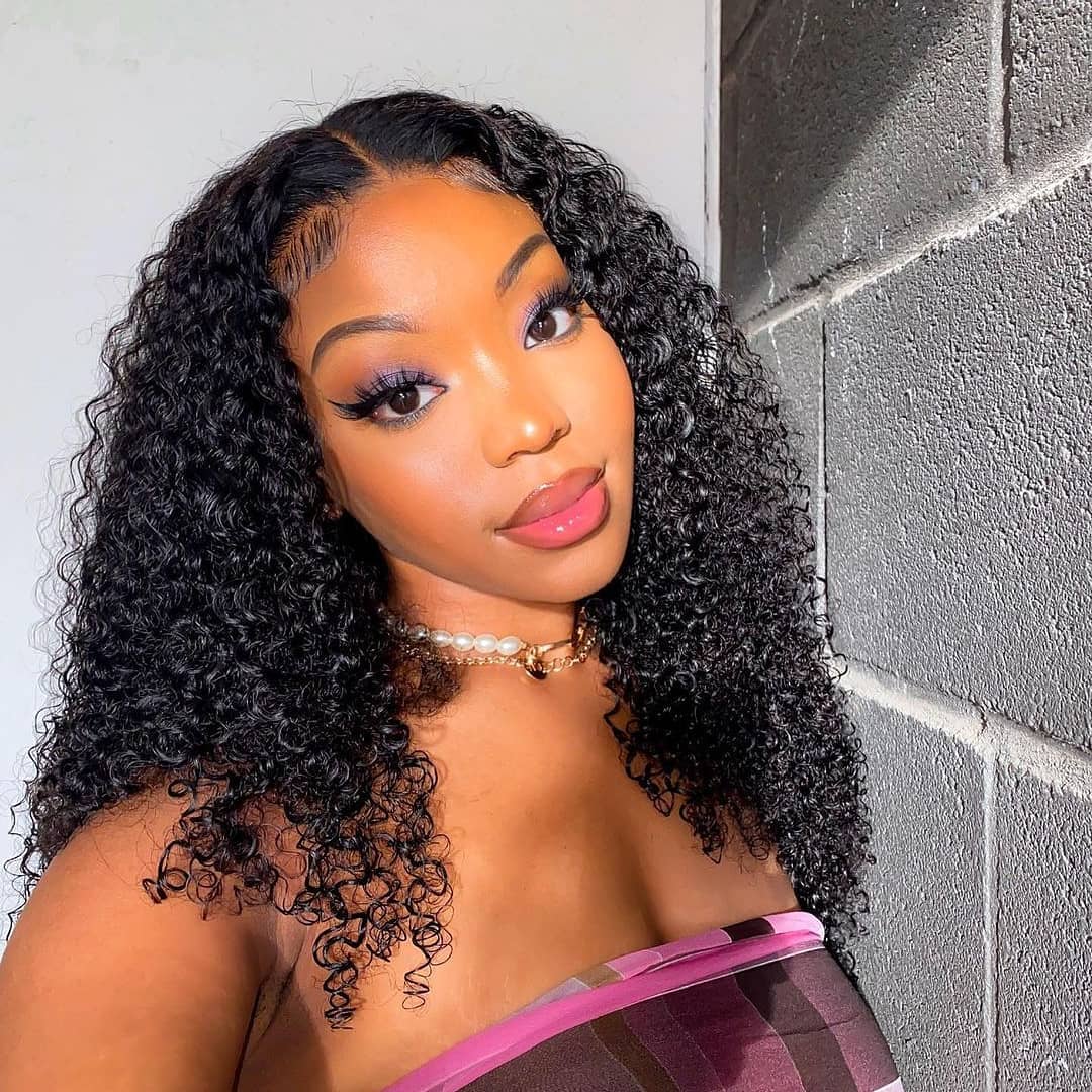 Deep wave 4x4 lace closure wig