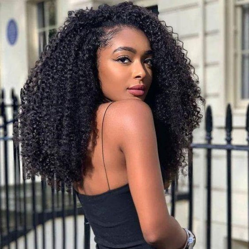 Kinky curly 5x5 HD lace closure wig 22"