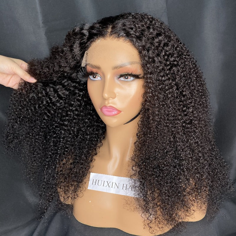 Kinky curly 5x5 HD lace closure wig 22"