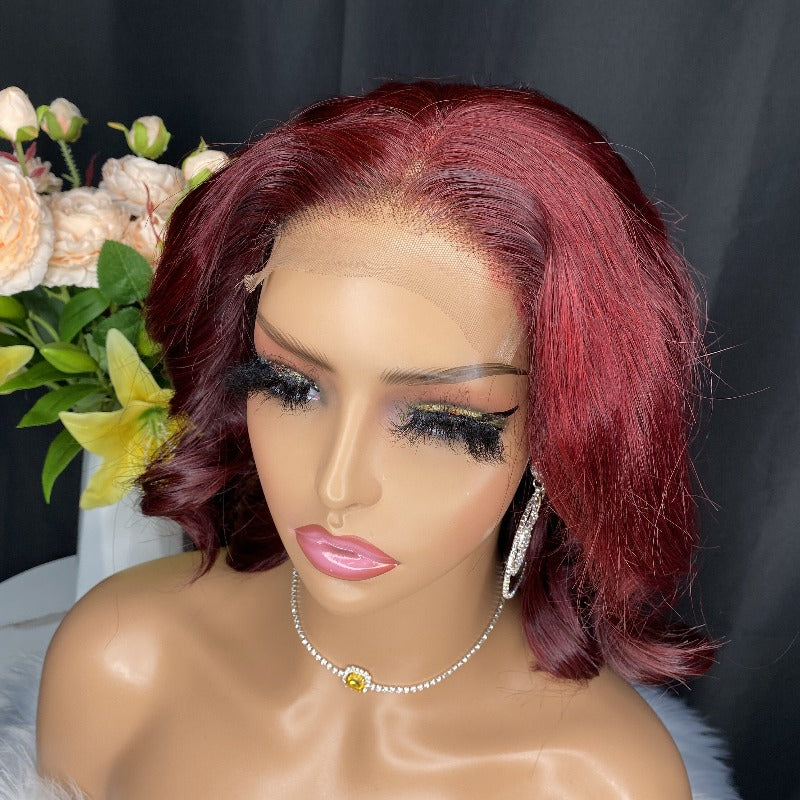 99J loose wave 4X4 transparent lace closure wig