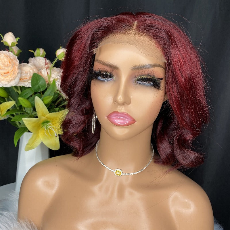 99J loose wave 4X4 transparent lace closure wig