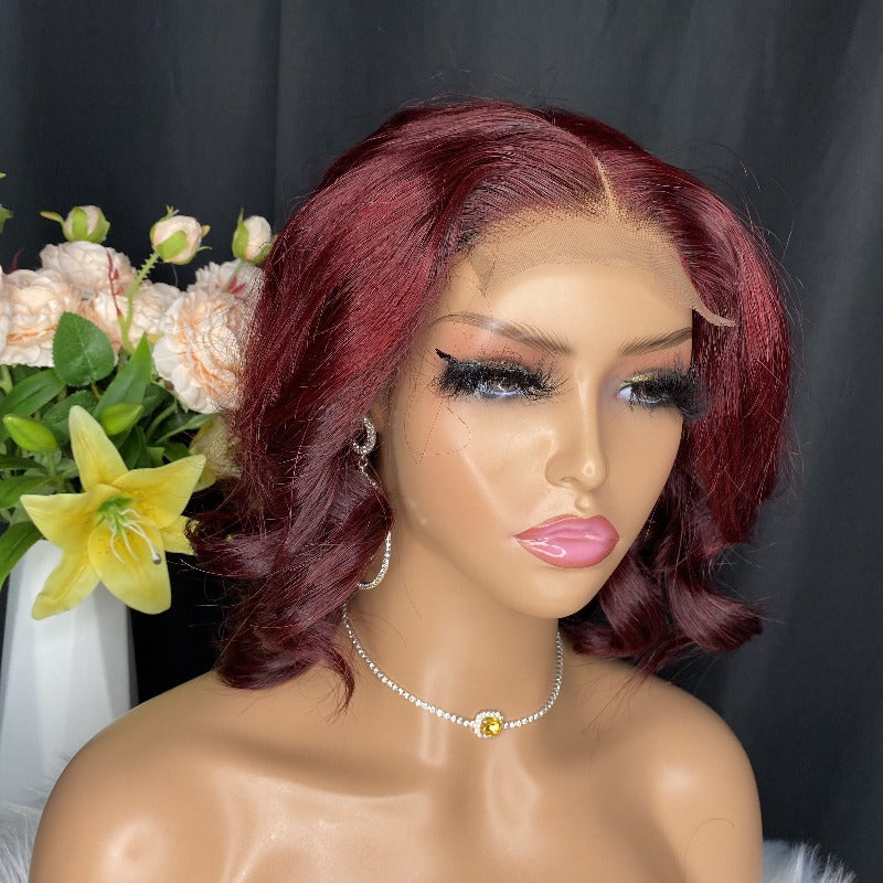 99J loose wave 4X4 transparent lace closure wig