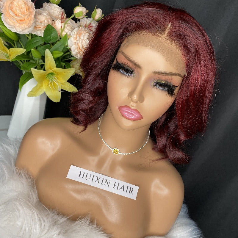 99J loose wave 4X4 transparent lace closure wig