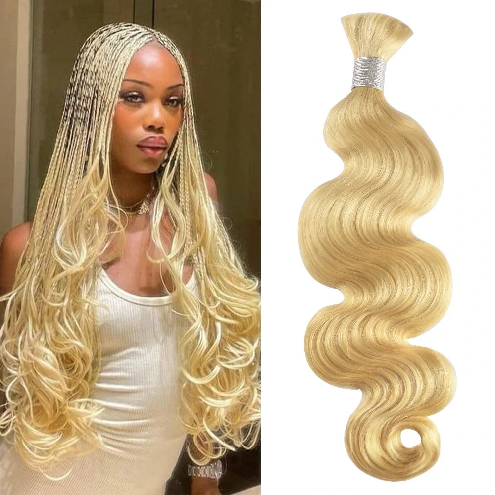 Human Hair Braiding Body Wave Bulk Boho Box Braids No Weft Curly Hair Extensions 100g