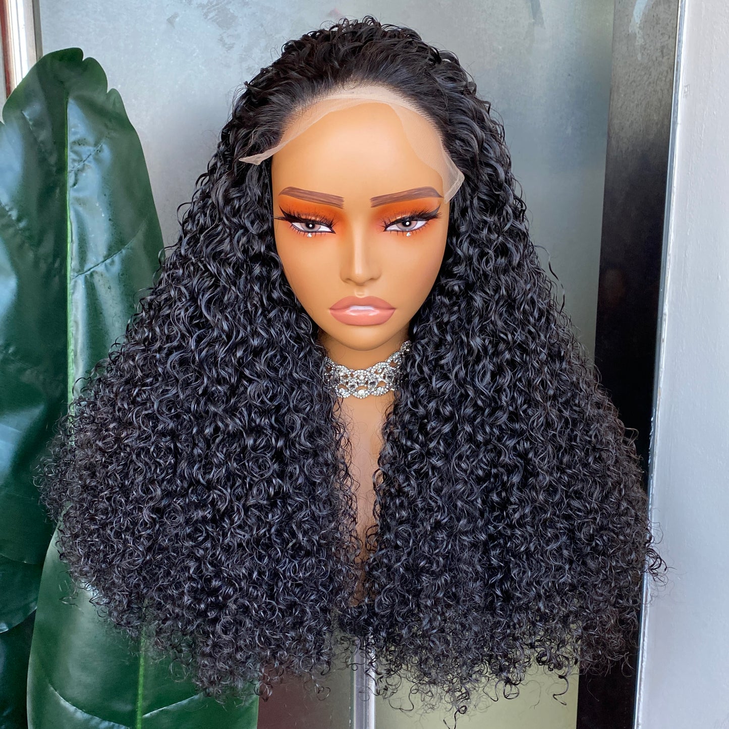 250% Density Jerry Curly 7x7 HD Lace Closure Wig Human Hair 14-32 Inch