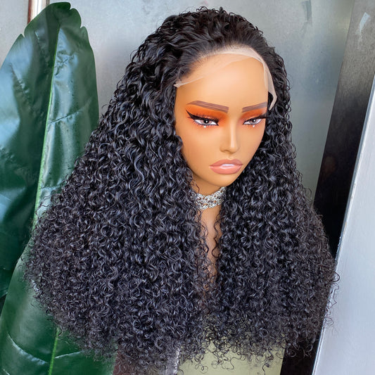 250% Density Jerry Curly 7x7 HD Lace Closure Wig Human Hair 14-32 Inch