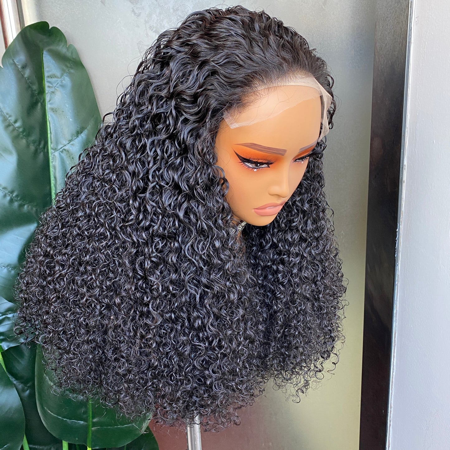 250% Density Jerry Curly 7x7 HD Lace Closure Wig Human Hair 14-32 Inch