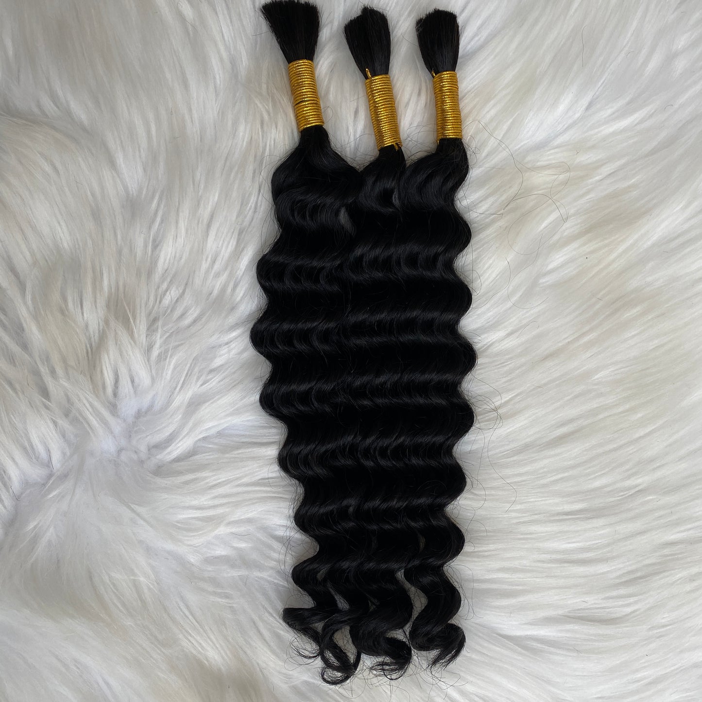 Natural Color Human Braiding Hair 110g Deep Wave Bulk Boho Box Braids No Weft Curly Hair Extensions 20 Inch