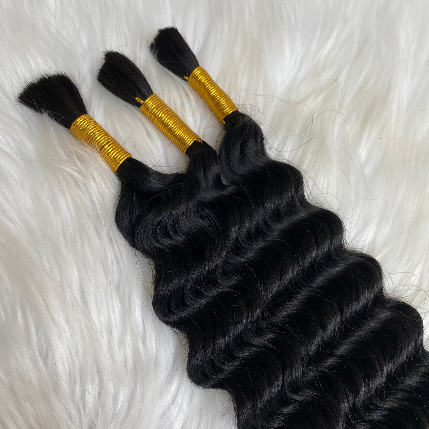 Natural Color Human Braiding Hair 110g Deep Wave Bulk Boho Box Braids No Weft Curly Hair Extensions 20 Inch