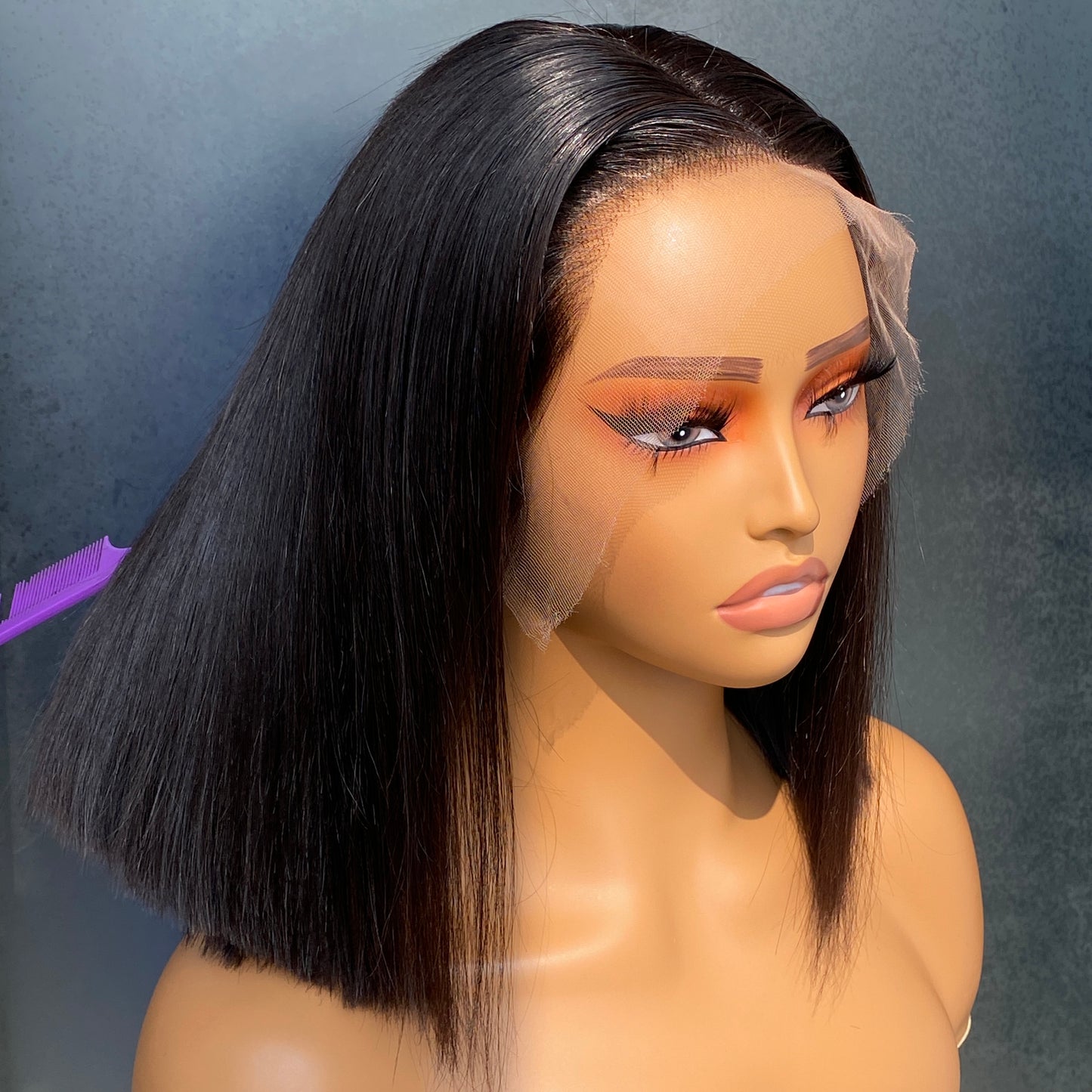 Vietnamese Human Hair Straight 13x4 HD Lace Frontal Wig 12 Inch