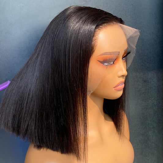 Vietnamese Human Hair Straight 13x4 HD Lace Frontal Wig 12 Inch