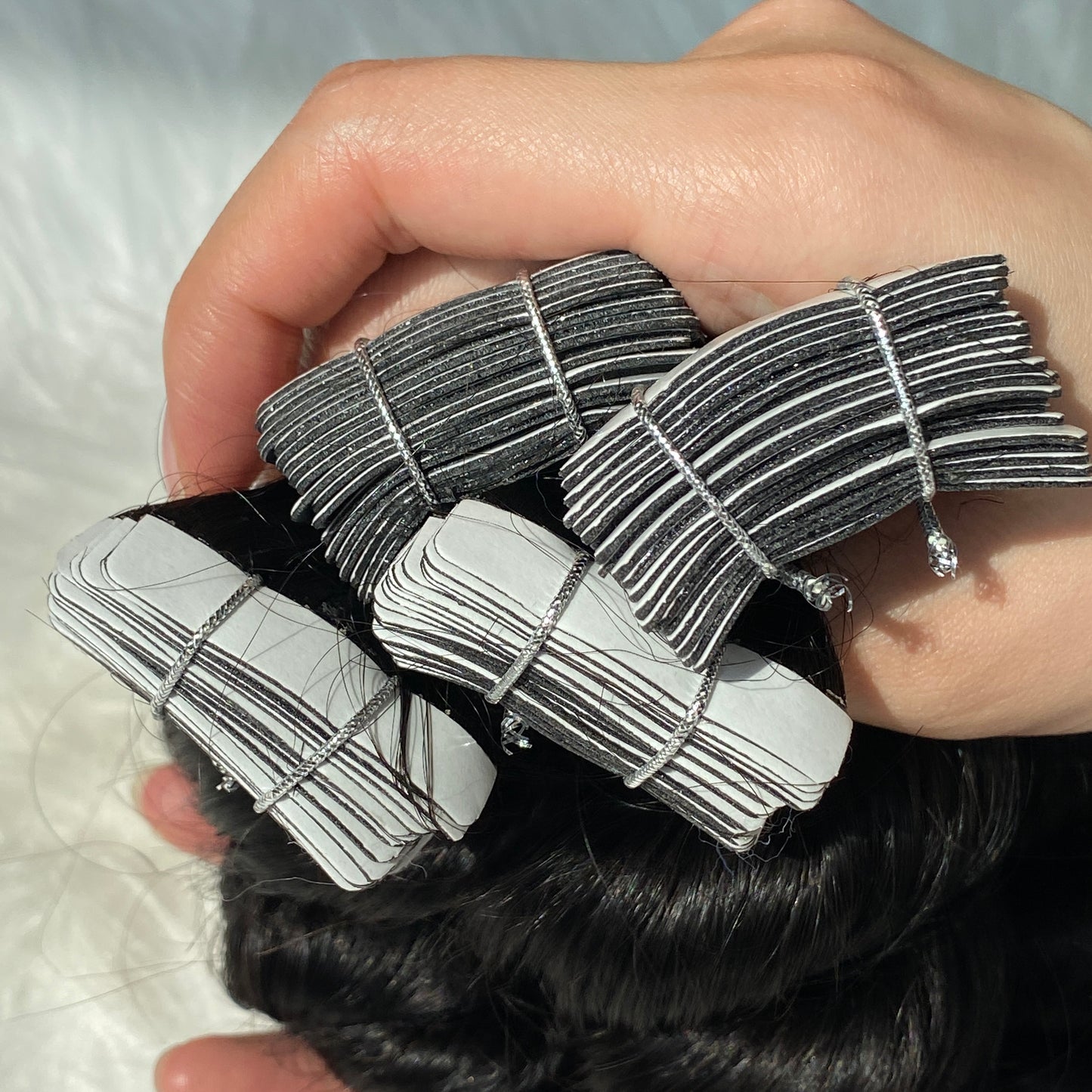 100% Raw Human Hair Loose Wave Tape In Hair Extension 60Pcs 150g