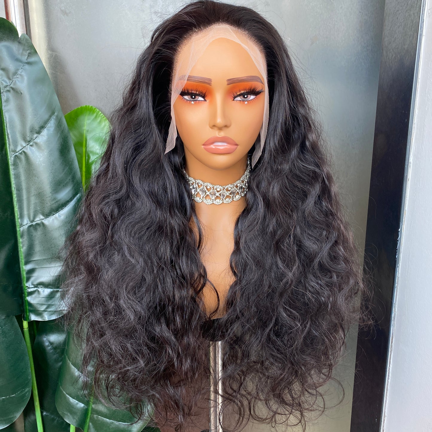 200% Density Human Hair Body Wave 13x4 Transparent Lace Frontal Wig