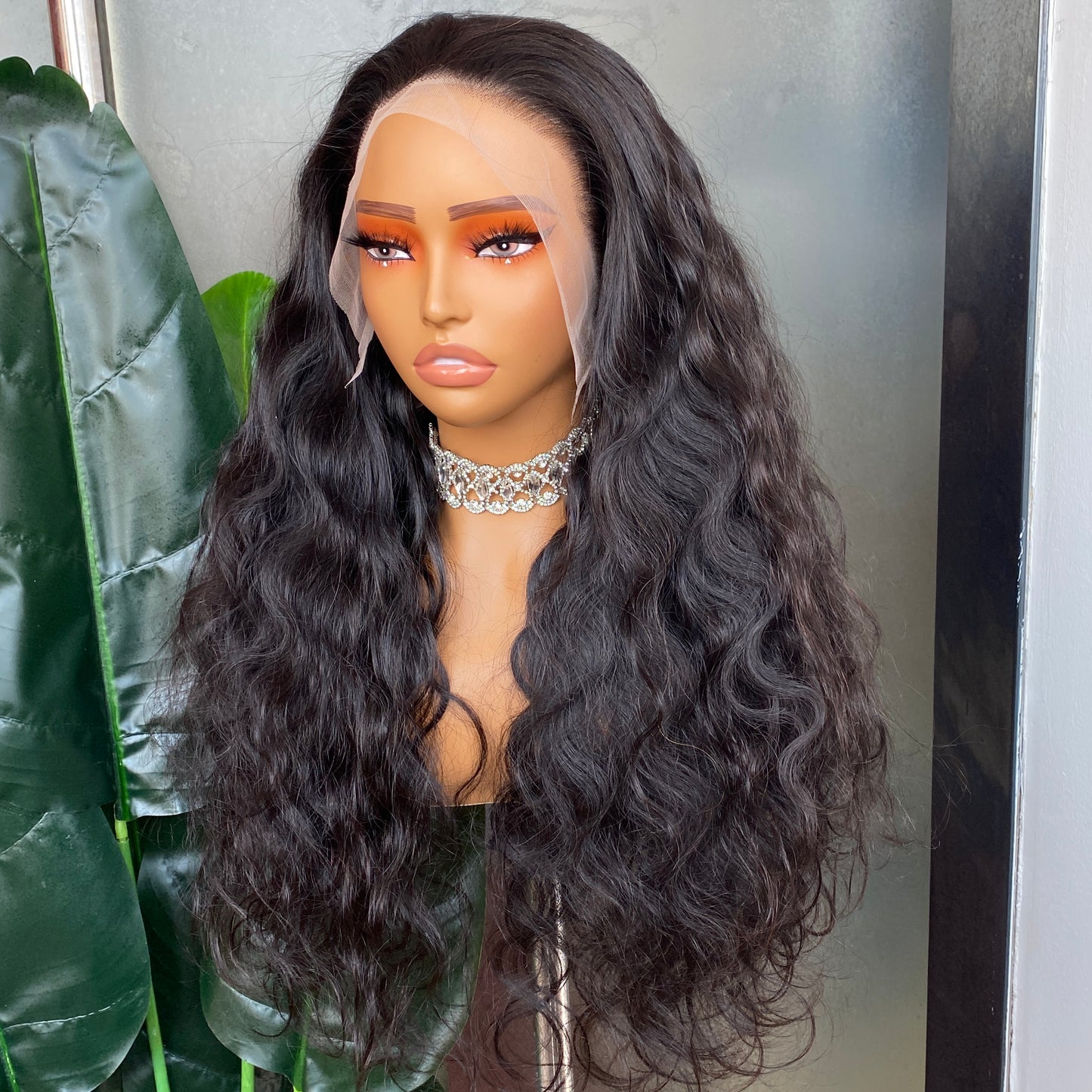 200% Density Human Hair Body Wave 13x4 Transparent Lace Frontal Wig