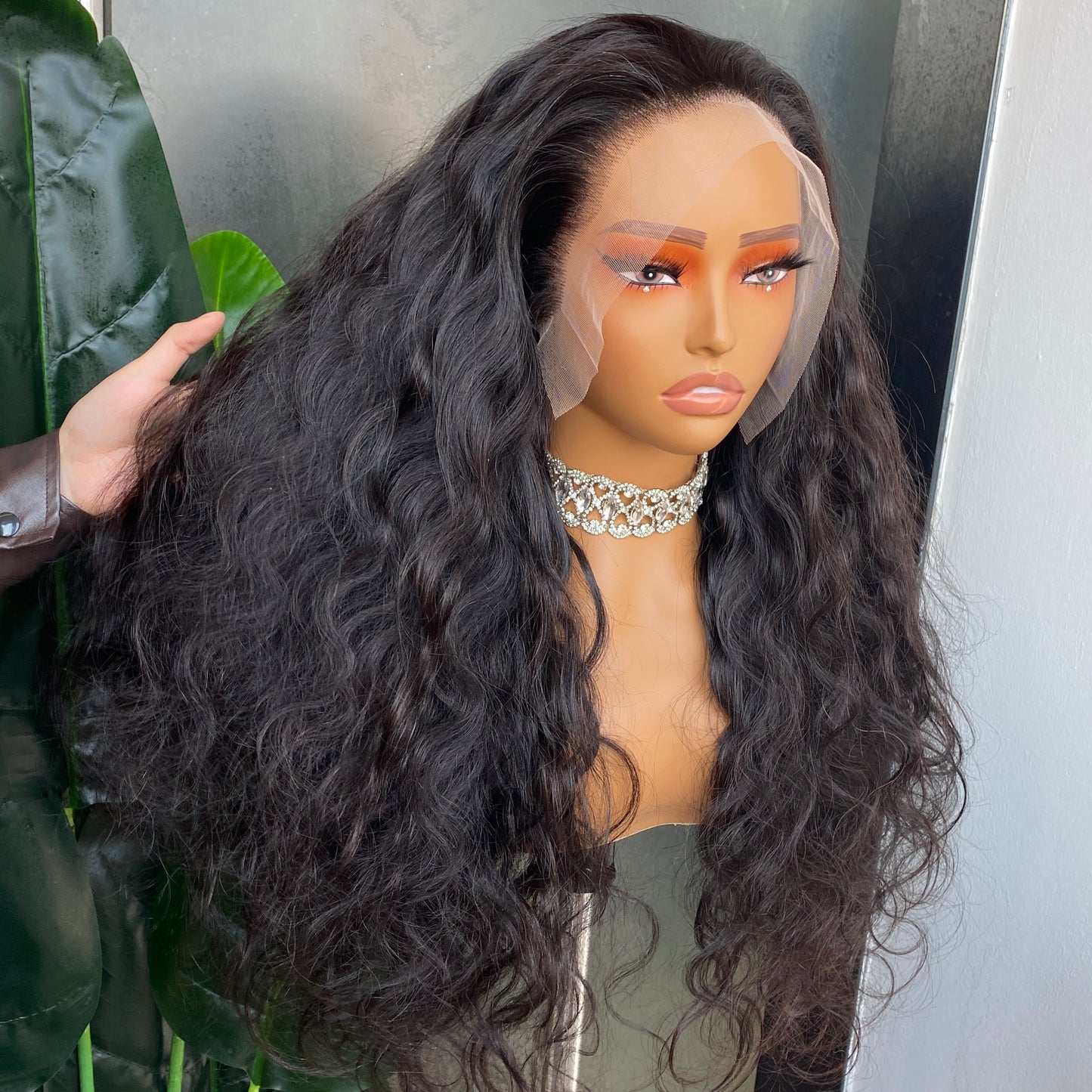 200% Density Human Hair Body Wave 13x4 Transparent Lace Frontal Wig