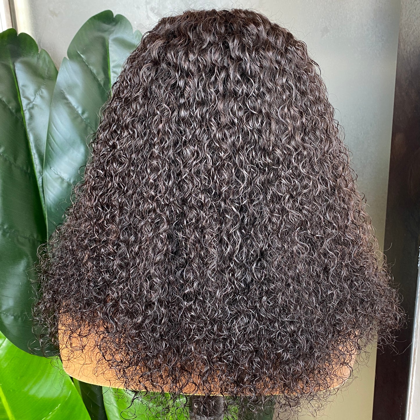 High Quality 100% Raw Human Hair Burmese Curly 5x5 HD Lace Bang Wig