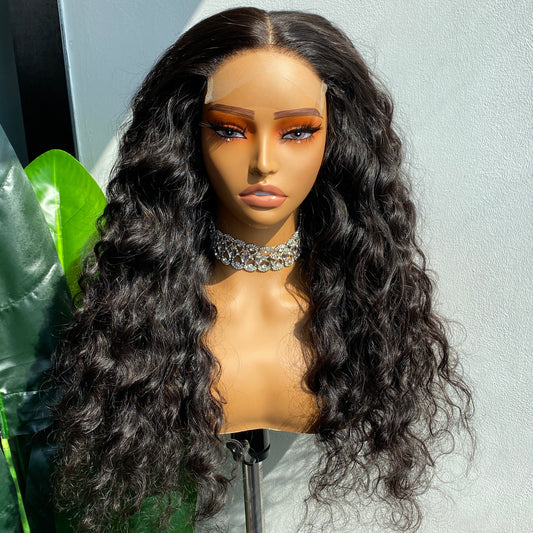 Natural Wave 5x5 HD Lace Closure Wig 100% Raw Human Hair Wig 14-32 Inch