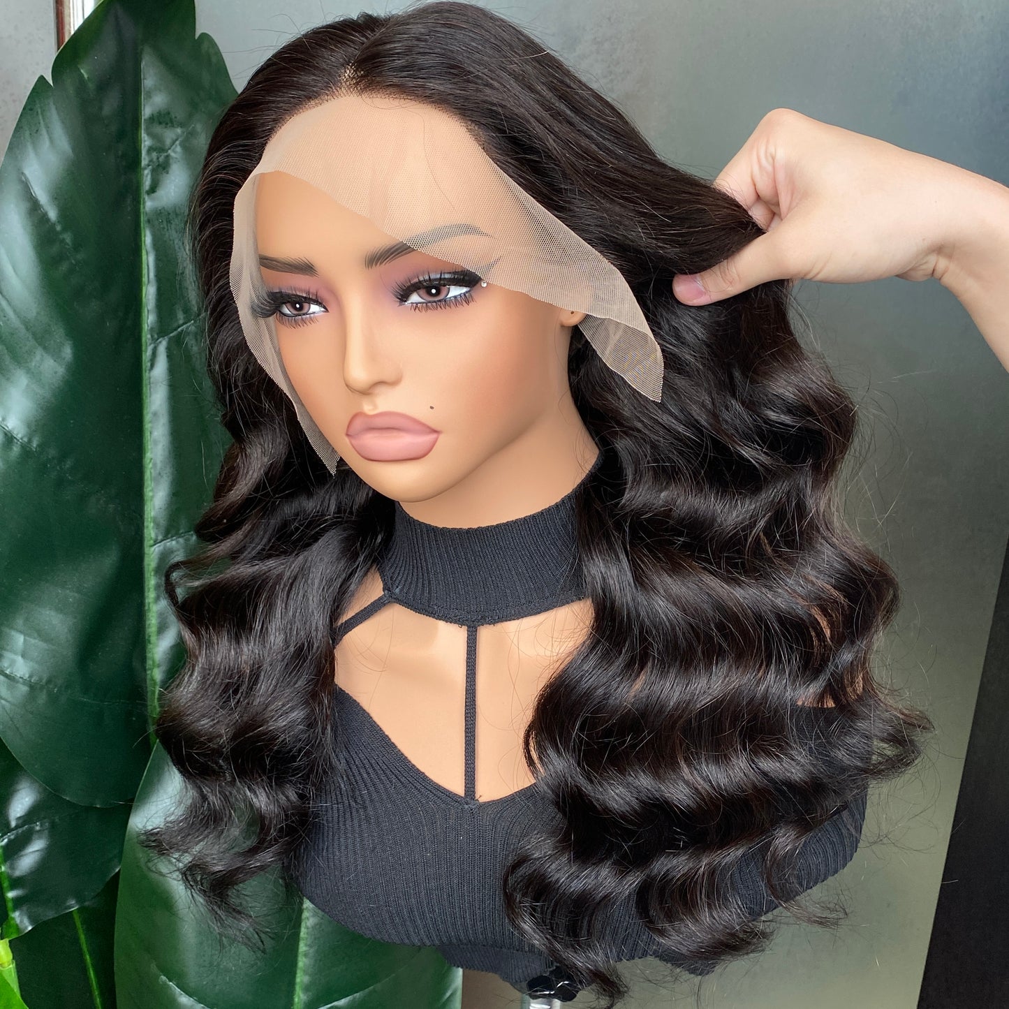 Top Quality Human Hair Body wave 13x4 Transparent Lace Frontal Wig