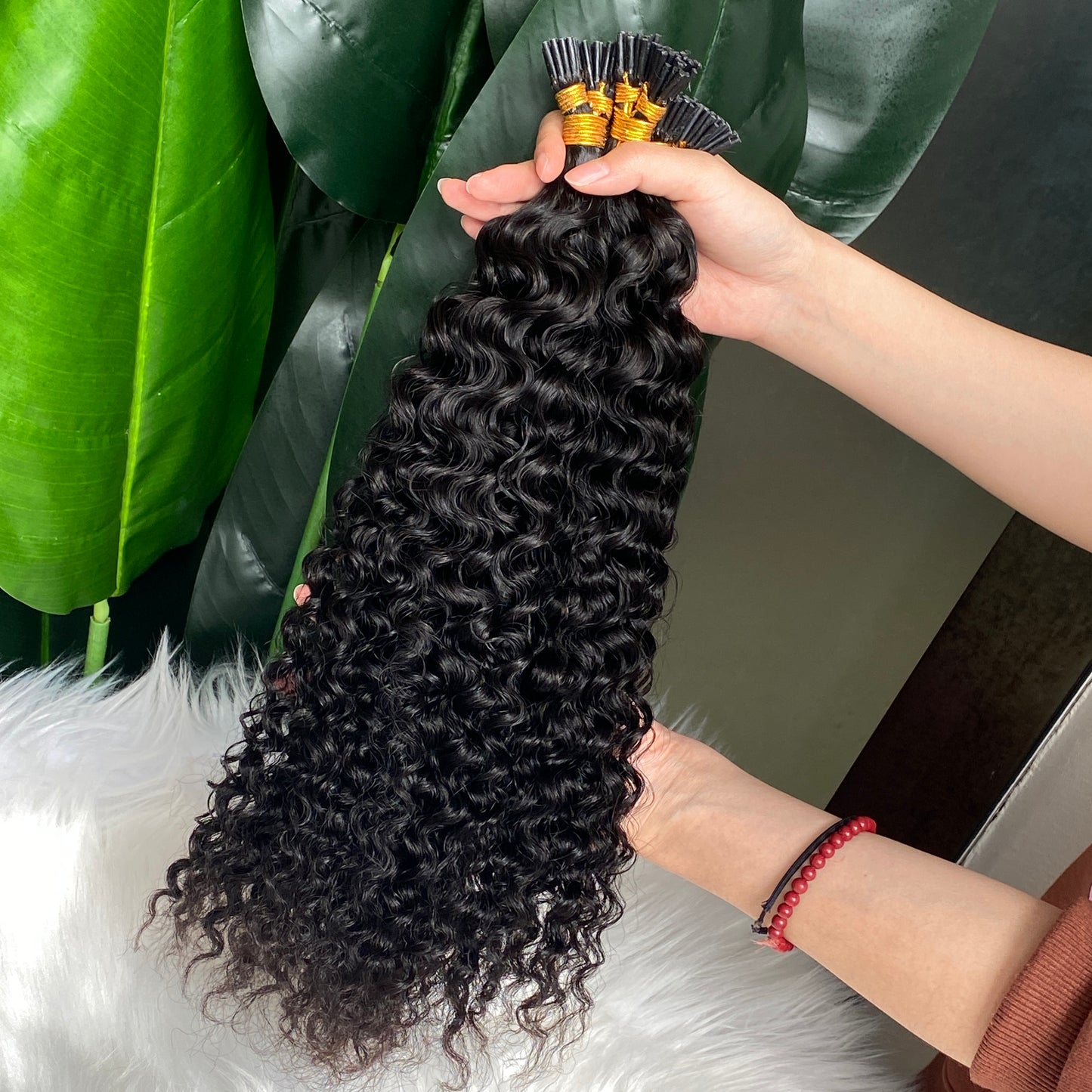 100% Raw Human Hair Water wave I tip Hair Extension 4pcs 50g/pcs