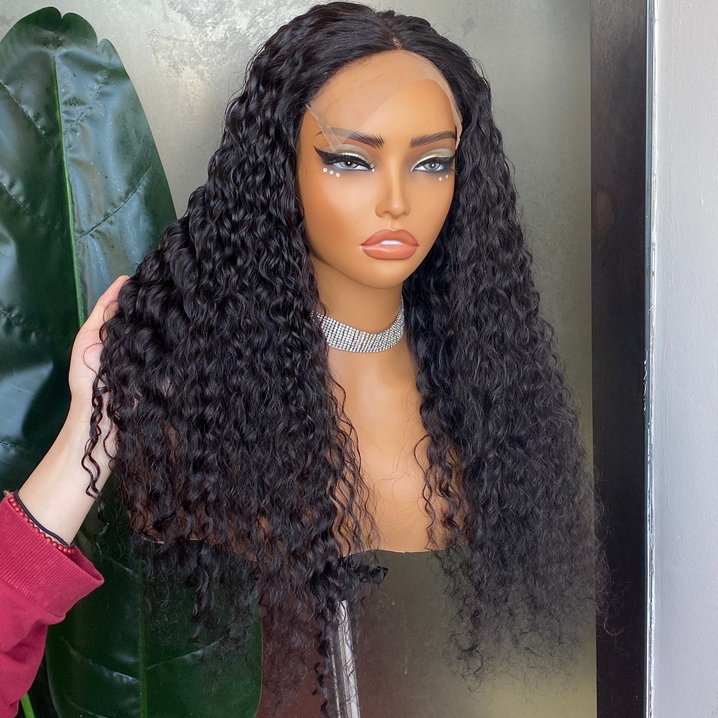 Deep Wave 6x6 Brown Lace Closure Wig 100% Human Hair 18-24 Inch On Sale