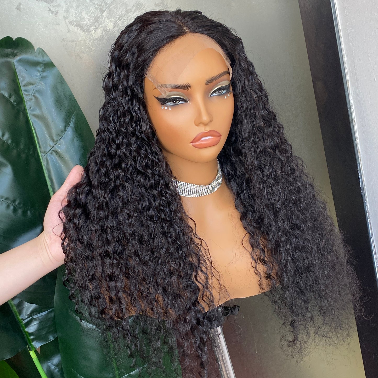 Deep Wave 6x6 Brown Lace Closure Wig 100% Human Hair 18-24 Inch On Sale