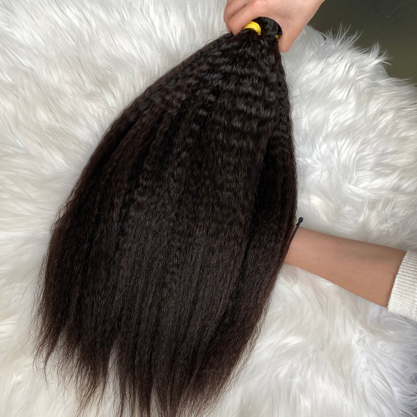 Grade 12A Thick Human Hair Kinky Straight Bundle 100g/pcs 2Pcs