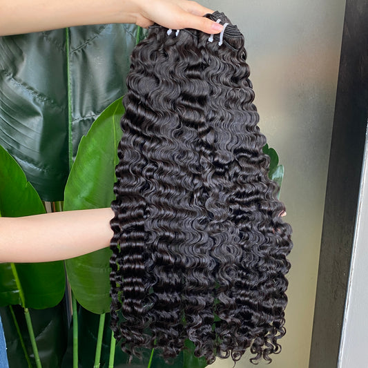 Grade 12A Burmese Curly Bundle Raw Human Hair 14”-28” 3pcs/lot