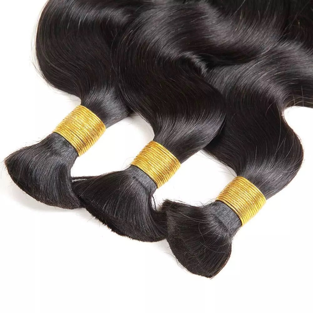 Human Hair Braiding Body Wave Bulk Boho Box Braids No Weft Curly Hair Extensions 100g