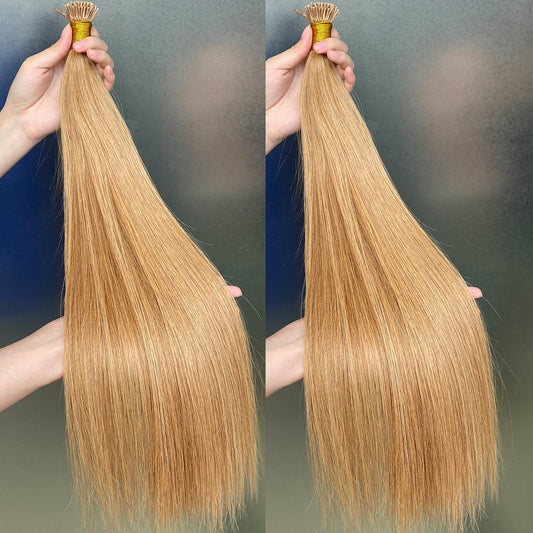 Raw Human Hair #4 Silky Straight I Tip Hair Extension 50g/pcs 3pcs