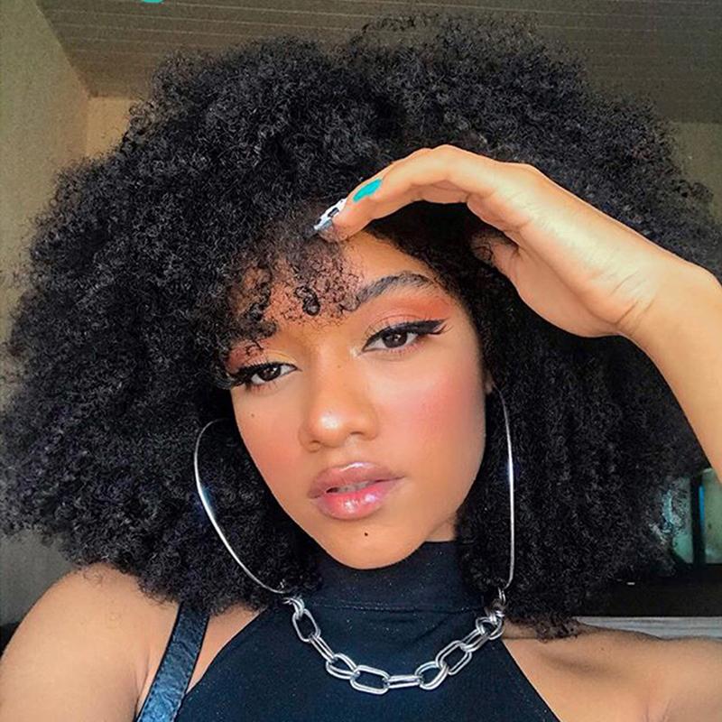 Kinky curly regular wig 8"