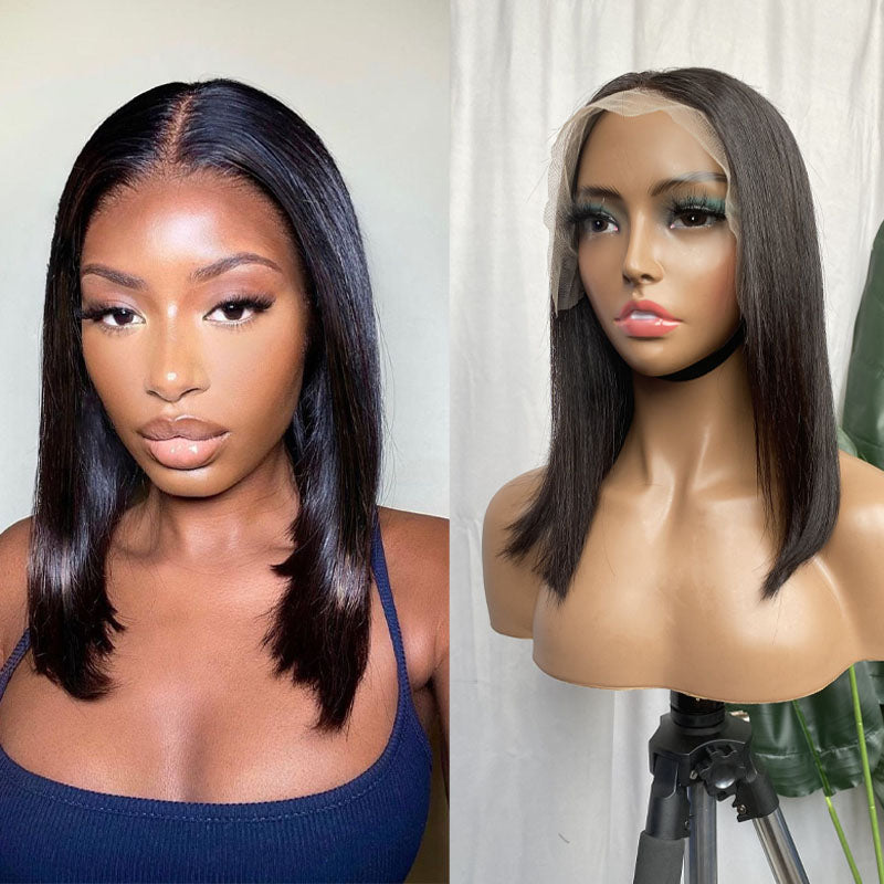 on sale-straight bob cut front lace wig