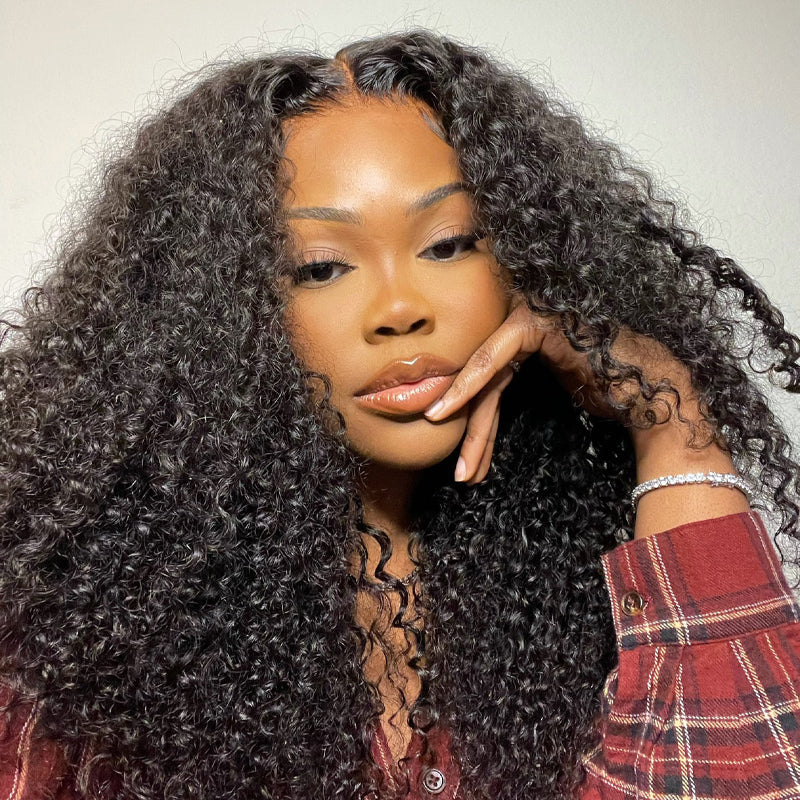 Kinky curly 5x5 HD lace  closure wig 22"